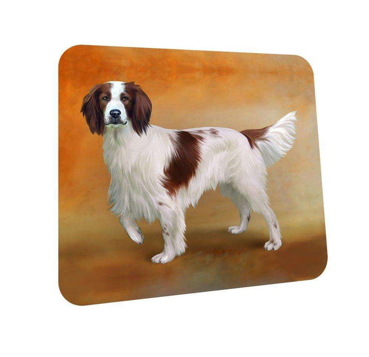 Irish Red White Setter Dog Coasters Set of 4