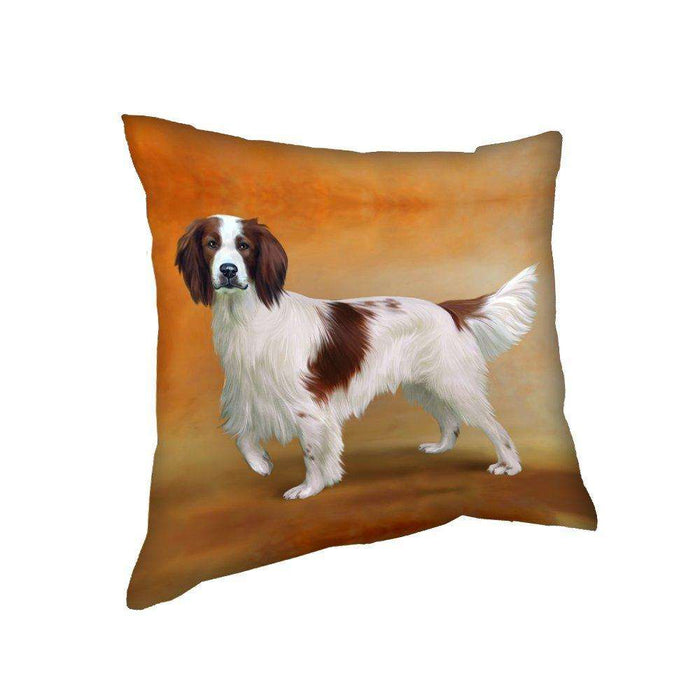 Irish Red White Setter Dog Throw Pillow
