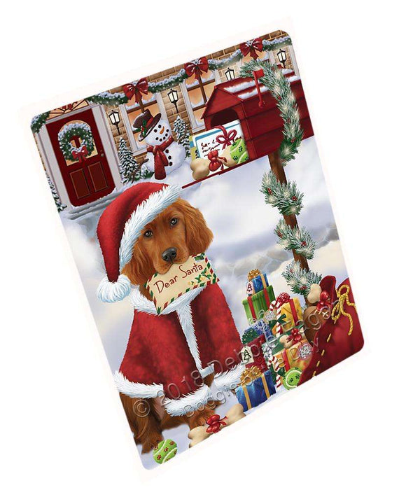 Irish Setter Dog Dear Santa Letter Christmas Holiday Mailbox Large Refrigerator / Dishwasher Magnet RMAG82134