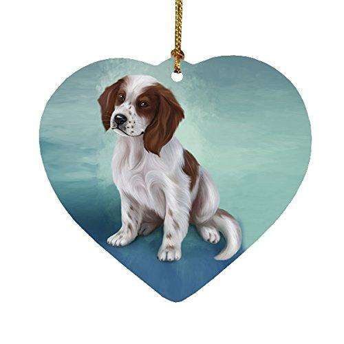 Irish Setter Dog Heart Christmas Ornament HPOR48002