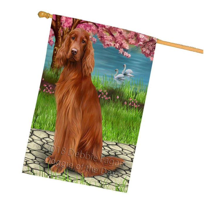 Irish Setter Dog House Flag FLG52949