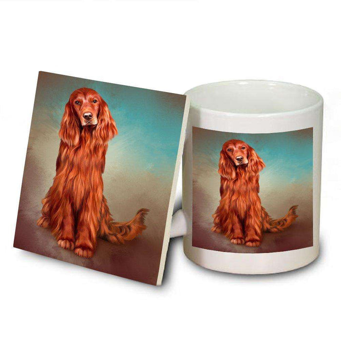 Irish Setter Dog Mug and Coaster Set
