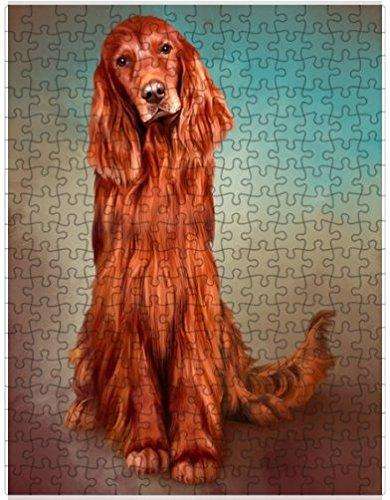 Irish Setter Dog Puzzle with Photo Tin