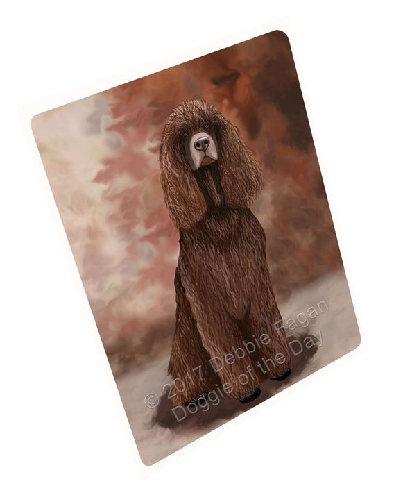Irish Water Spaniel Dog Art Portrait Print Woven Throw Sherpa Plush Fleece Blanket