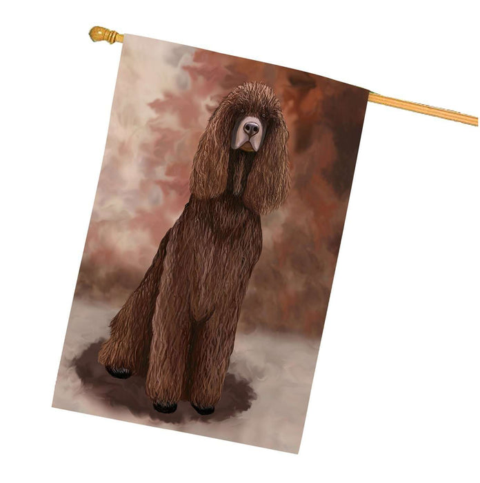 Irish Water Spaniel Dog House Flag