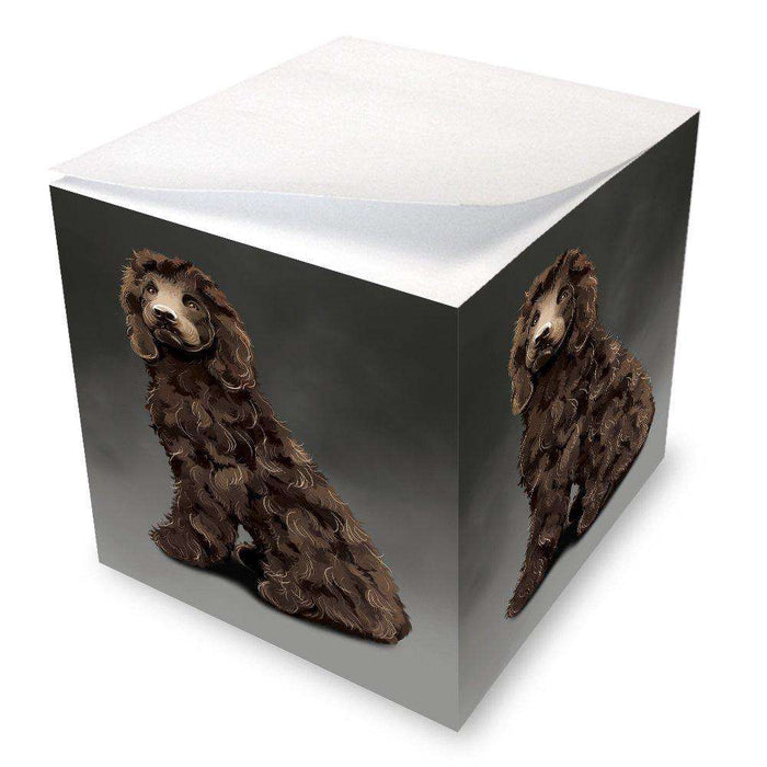 Irish Water Spaniel Dog Note Cube
