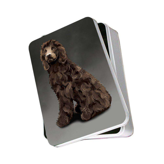 Irish Water Spaniel Dog Photo Storage Tin