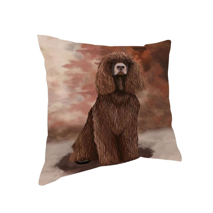Irish Water Spaniel Dog Throw Pillow