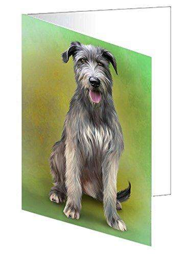Irish Wolfhound Dog Handmade Artwork Assorted Pets Greeting Cards and Note Cards with Envelopes for All Occasions and Holiday Seasons GCD49688