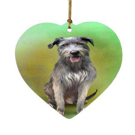 Irish Wolfhound Dog Heart Christmas Ornament HPOR48504