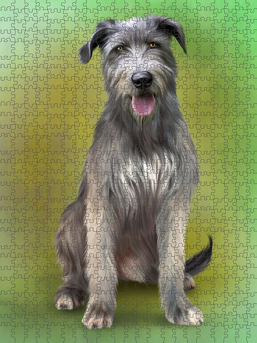 Irish Wolfhound Dog Puzzle with Photo Tin PUZL49365