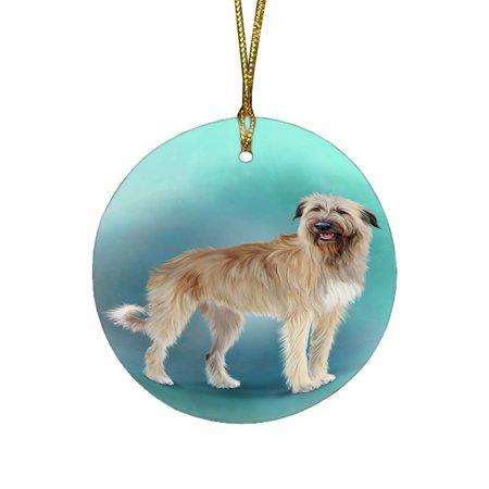 Irish Wolfhound Dog Round Christmas Ornament RFPOR48494