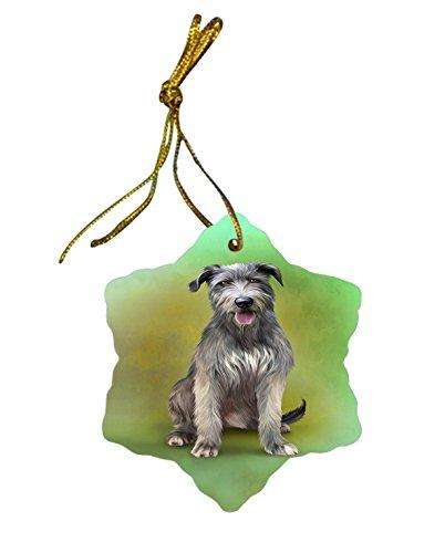 Irish Wolfhound Dog Star Porcelain Ornament SPOR48438
