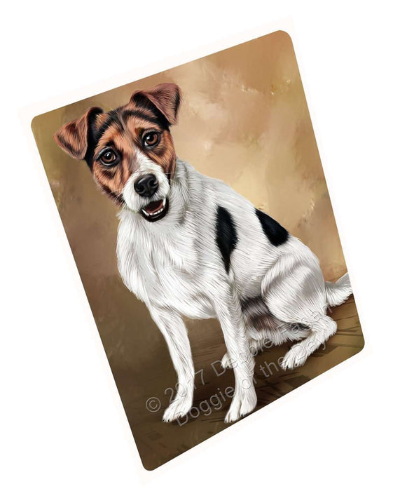 Jack Russel Adult Dog Art Portrait Print Woven Throw Sherpa Plush Fleece Blanket