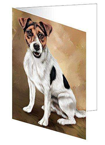 Jack Russel Adult Dog Handmade Artwork Assorted Pets Greeting Cards and Note Cards with Envelopes for All Occasions and Holiday Seasons