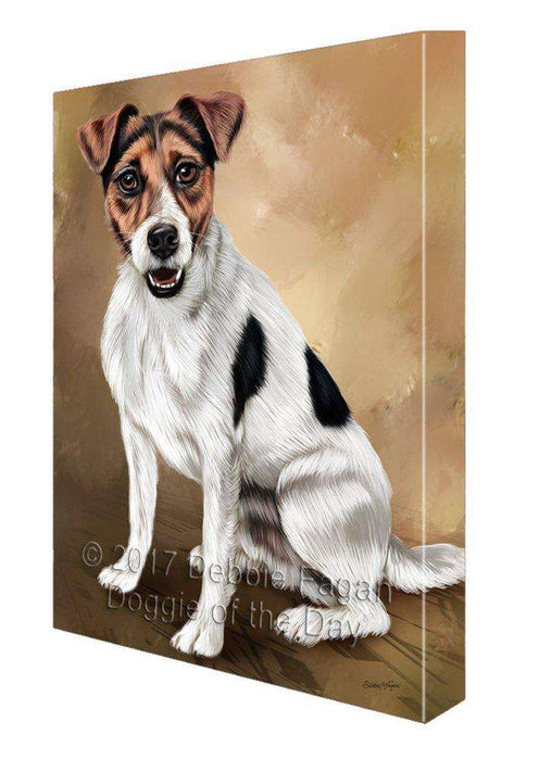 Jack Russel Adult Dog Painting Printed on Canvas Wall Art Signed