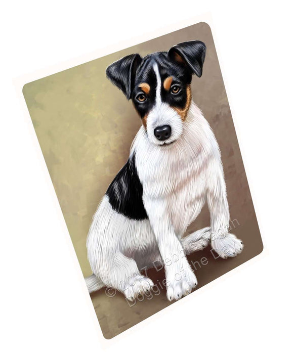 Jack Russel Puppy Dog Art Portrait Print Woven Throw Sherpa Plush Fleece Blanket