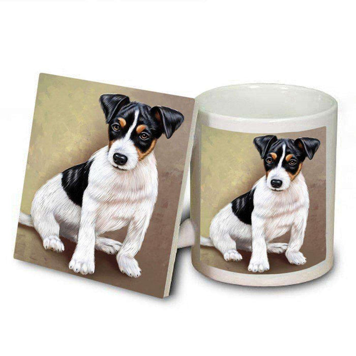 Jack Russel Puppy Dog Mug and Coaster Set