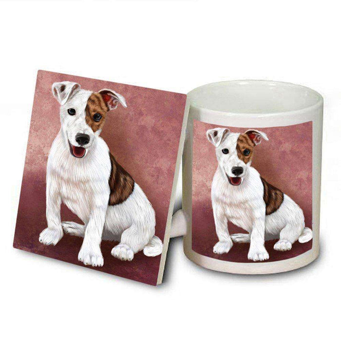 Jack Russel Puppy Dog Mug and Coaster Set