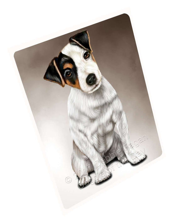 Jack Russell Dog Art Portrait Print Woven Throw Sherpa Plush Fleece Blanket