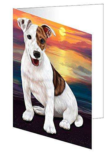 Jack Russell Dog Handmade Artwork Assorted Pets Greeting Cards and Note Cards with Envelopes for All Occasions and Holiday Seasons