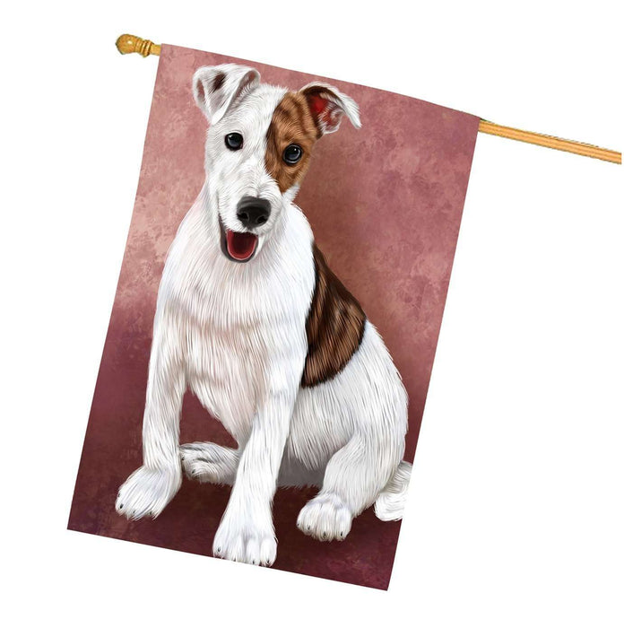 Jack Russell Dog House Flag