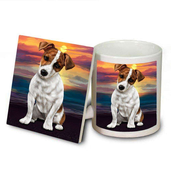 Jack Russell Dog Mug and Coaster Set