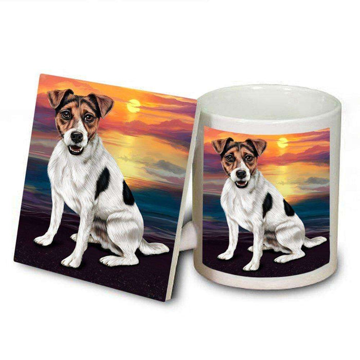 Jack Russell Dog Mug and Coaster Set