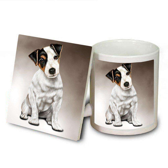 Jack Russell Dog Mug and Coaster Set