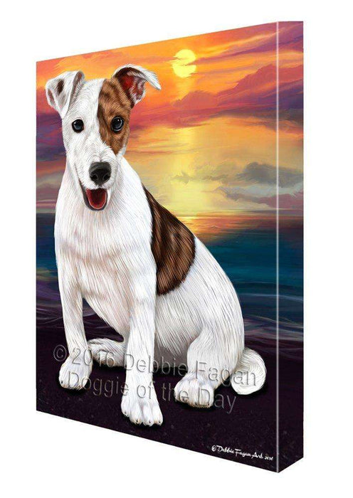 Jack Russell Dog Painting Printed on Canvas Wall Art