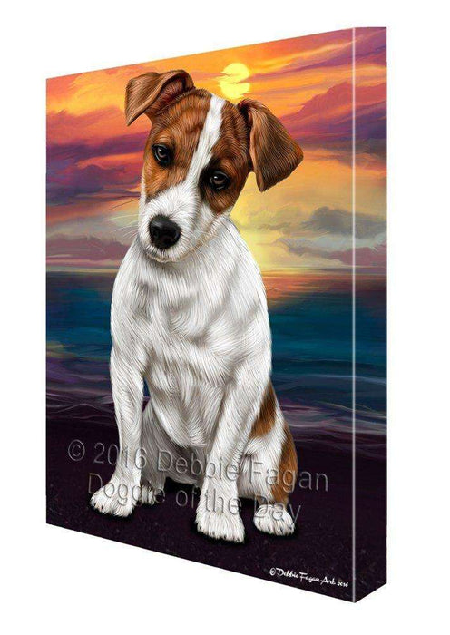 Jack Russell Dog Painting Printed on Canvas Wall Art
