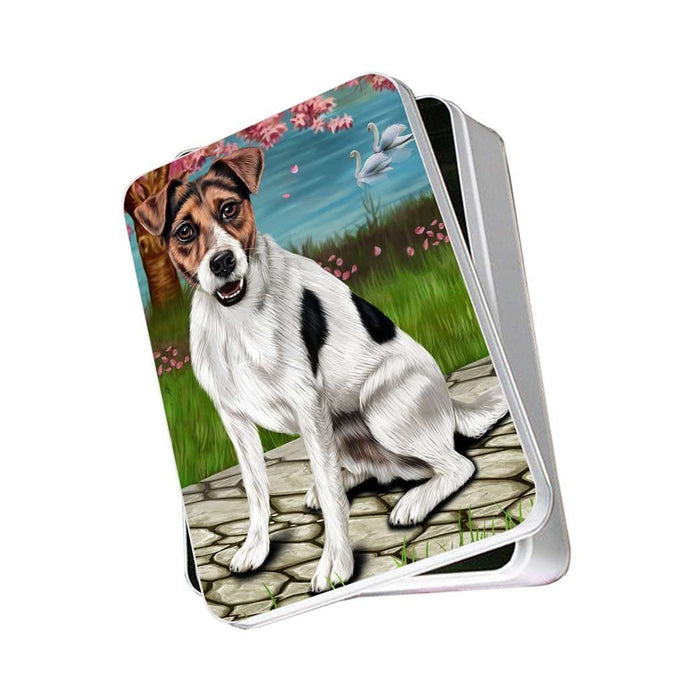 Jack Russell Dog Photo Storage Tin