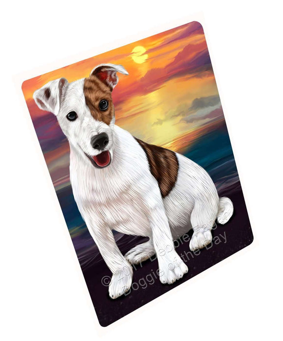 Jack Russell Dog Tempered Cutting Board