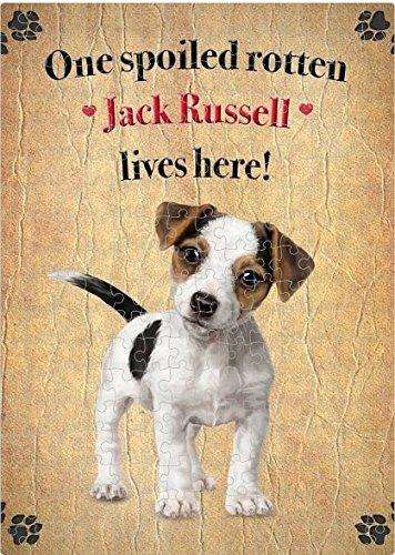 Jack Russell Spoiled Rotten Dog Puzzle with Photo Tin