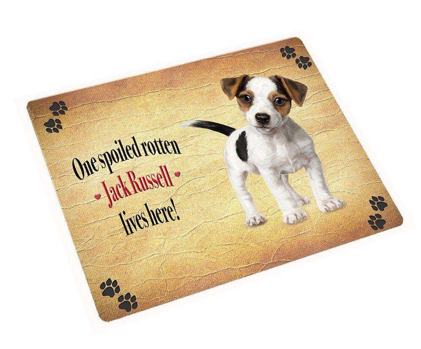 Jack Russell Spoiled Rotten Dog Tempered Cutting Board