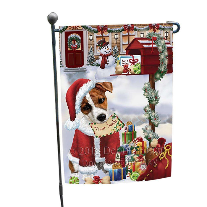 Jack Russell Terrier Dog Dear Santa Letter Christmas Holiday Mailbox Garden Flag GFLG53967