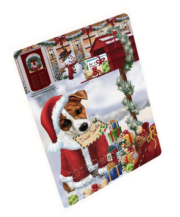 Jack Russell Terrier Dog Dear Santa Letter Christmas Holiday Mailbox Large Refrigerator / Dishwasher Magnet RMAG84312