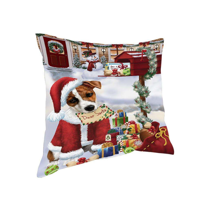 Jack Russell Terrier Dog Dear Santa Letter Christmas Holiday Mailbox Pillow PIL72244