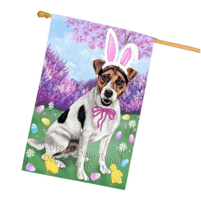 Jack Russell Terrier Dog Easter Holiday House Flag FLG49129