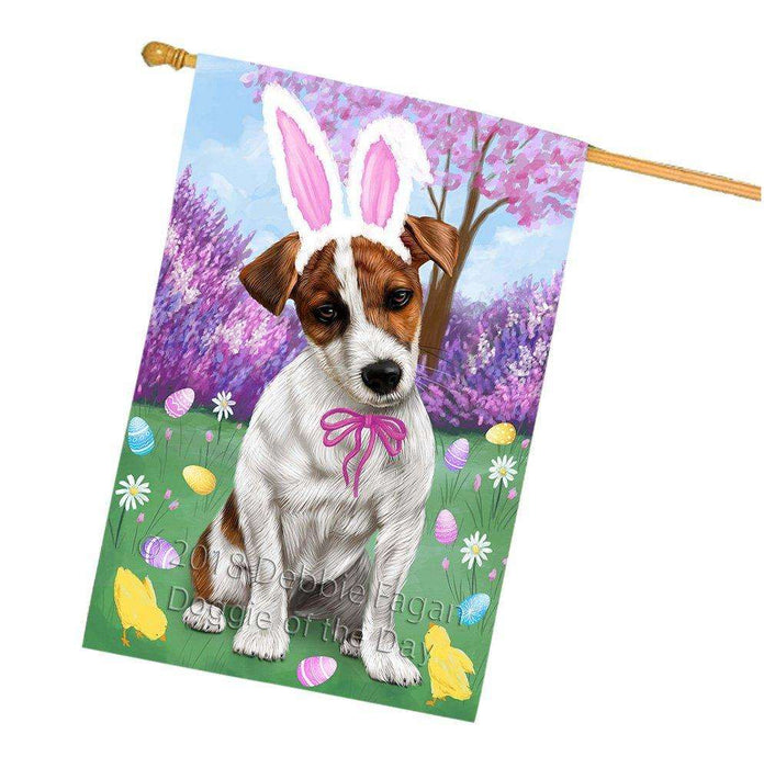 Jack Russell Terrier Dog Easter Holiday House Flag FLG49131
