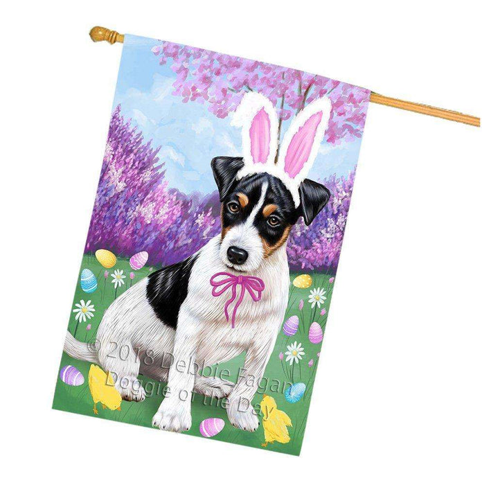 Jack Russell Terrier Dog Easter Holiday House Flag FLG49132
