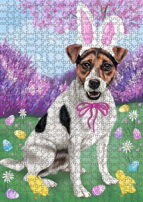 Jack Russell Terrier Dog Easter Holiday Puzzle with Photo Tin PUZL50058
