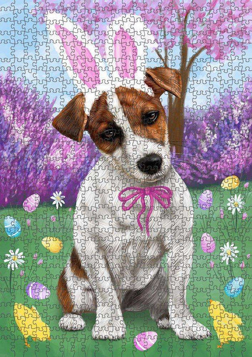 Jack Russell Terrier Dog Easter Holiday Puzzle with Photo Tin PUZL50064
