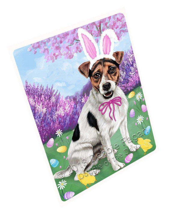 Jack Russell Terrier Dog Easter Holiday Tempered Cutting Board C51360