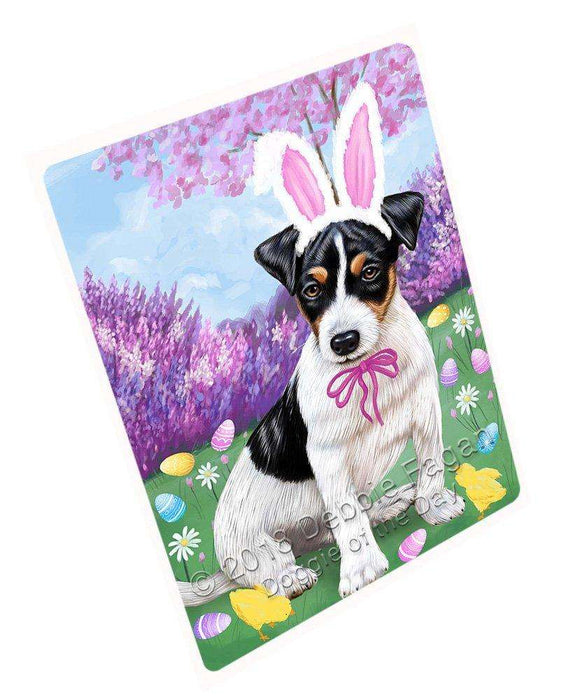 Jack Russell Terrier Dog Easter Holiday Tempered Cutting Board C51369