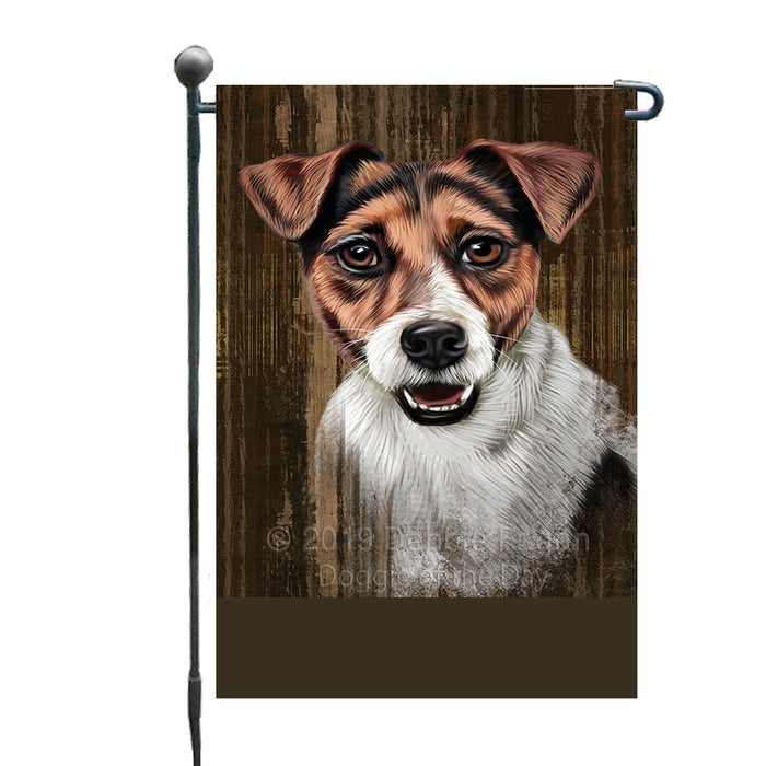 Personalized Rustic Jack Russell Dog Custom Garden Flag GFLG63545