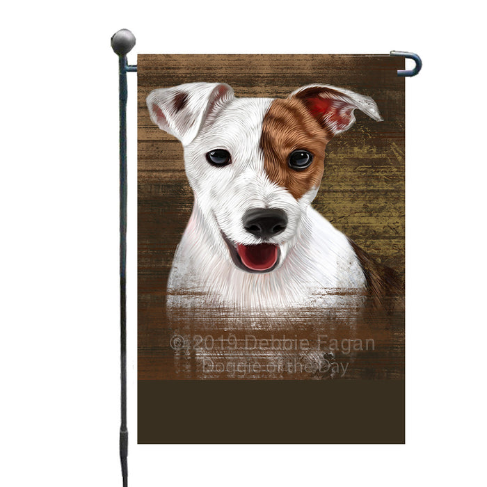 Personalized Rustic Jack Russell Dog Custom Garden Flag GFLG63547