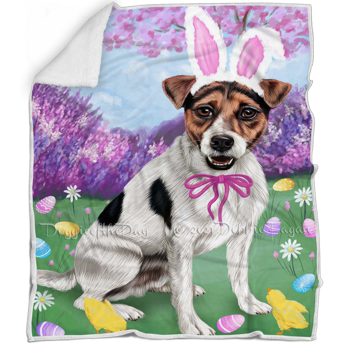 Jack Russell Terrier Dog Easter Holiday Blanket BLNKT58080