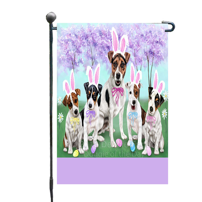 Personalized Easter Holiday Jack Russell Dogs Custom Garden Flags GFLG-DOTD-A58896