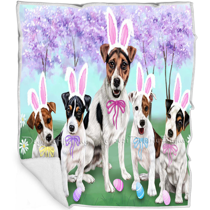 Jack Russell Terriers Dog Easter Holiday Blanket BLNKT58089